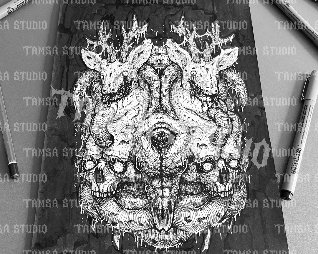 Guts - One-of-One Hand-Drawn Dark Artwork